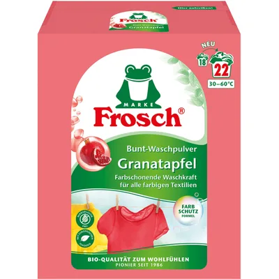 Пральний порошок Frosch Color Гранат 1.45 кг (4001499960284/4001499969515)