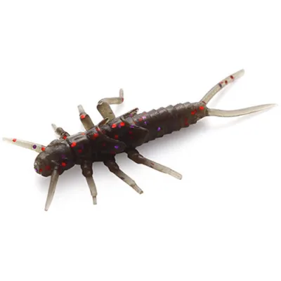 Силікон рибальський FishUP Stonefly 0.75" 050 - Green Pumpkin Brown/Red&Purple (12шт/уп) (1864.00.43)
