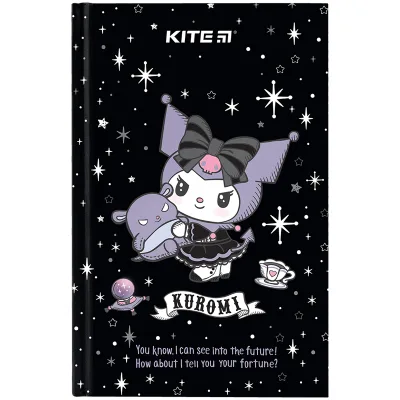 Блокнот Kite А6 Kuromi, тверда обкладинка, 80 аркушів, клітинка (HK24-199-1)