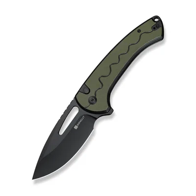 Ніж Sencut Squiggy, Black/Green G10, Darkwash (S24082A-2)