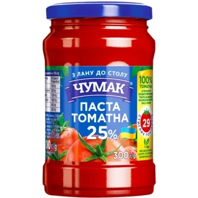 Соус Чумак Томатна паста 25% 300 г с/б (4823096007922)