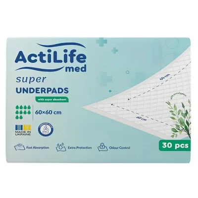 Пелюшки для малюків ActiLife Med Super 60 х 60, 30 шт (4820174981501)