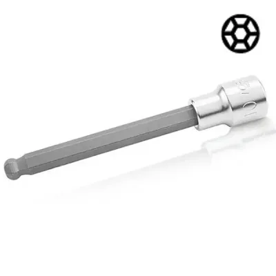 Торцева головка Toptul шестигранник HEX 8 мм 140мм 1/2" з кулею (BCSA1608)
