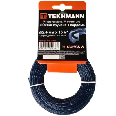 Жилка косильна Tekhmann "Квітка кручена з кордом" 2,4 мм × 15 м (41524015)