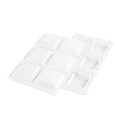 Форма для випікання Silikomart "квадрат" 67x67 h15 мм (60 мл x 6) (DECOR SQUARE 60)
