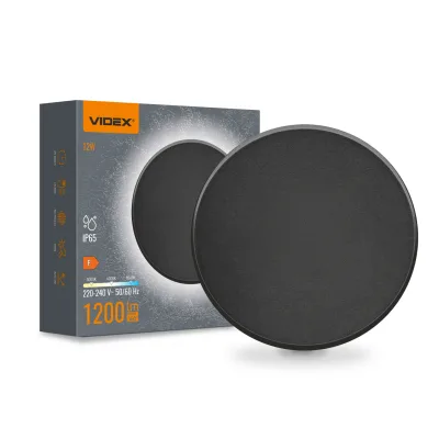 Світильник Videx IP65 VIDEX WL03 12W 3000K-4000K-6500K Black (VL-WL03-12CB)
