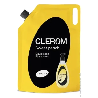 Рідке мило Clerom Sweet peach Дой-пак 1100 мл (4820287020272)
