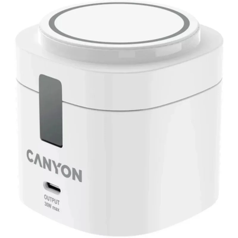Зарядний пристрій Canyon 4-in-1 wireless charging stand 30W + charger 65W + cable 1.0m white (CNS-WCS405W)