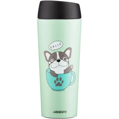 Термокружка ARDESTO Coffee Тime Frenchie 450 мл Зелена (AR2645DG)