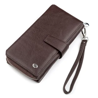 Гаманець ST Leather З натуральної шкіри Коричневий (18457)
