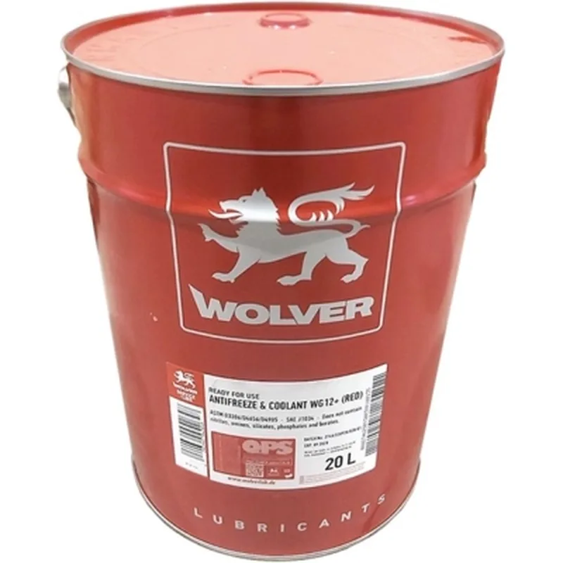 Антифриз Wolver Antifreeze & Coolant WG12+ Ready for use черв. 20л (4260360942648)