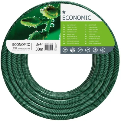 Шланг для поливу Cellfast ECONOMIC, 3/4", 30м, 3 шари, до 20 Бар, -10…+50°C (10-021)