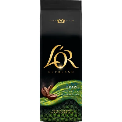 Кава L'OR Espresso Brazil 100% Арабіка в зернах 500 г (8711000464649)