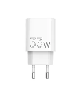 Мережевий зарядний пристрій Sigma mobile X-power 33W GaN, PD, QC (1xUSB-C + 1xUSB-A) White (PS33-01)