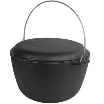 Котел туристичний Brizoll чавунний з кришкою-сковородою10 л (KT10-2)