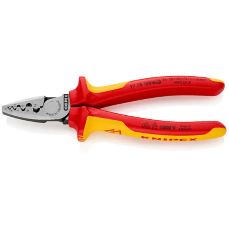 Затискач для клем KNIPEX для тонкостінних контактних гільз (97 78 180)