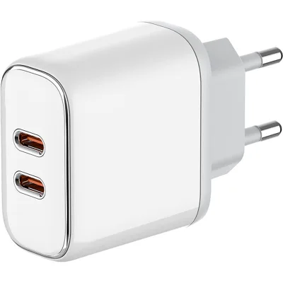 Зарядний пристрій ColorWay Power Delivery Port PPS USB (Type-C PD + Type-C PD) (40W) white (CW-CHS048PD-WT)
