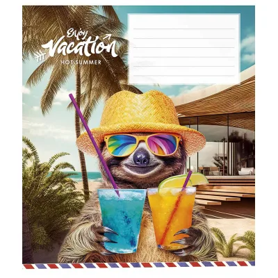 Зошит Школярик Cool vacation 12 аркушів клітинка (012-3318K)