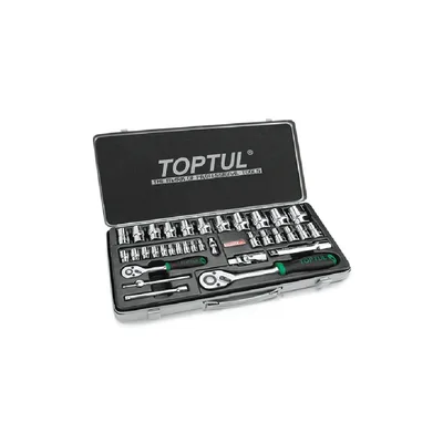 Набір інструментів Toptul з тріскачкою 1/4", 1/2" 34шт. (GCAD3401)