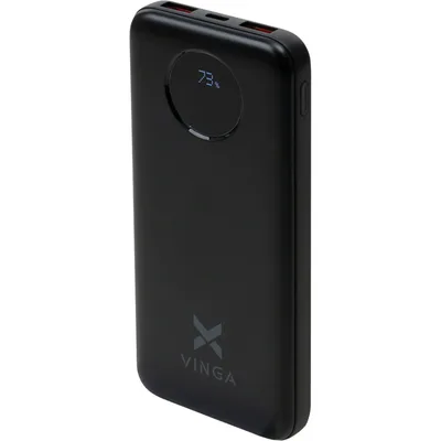 Батарея універсальна Vinga 10000 mAh 22.5W Display Black (VPBB1022)