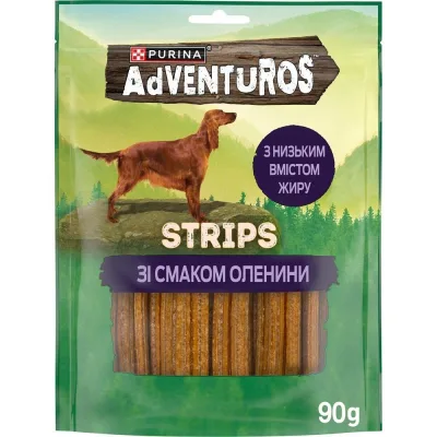 Ласощі для собак Purina AdVENTuROS Смужки зі смаком оленини 90 г (7613035516472)