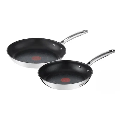 Набір сковорідок Tefal Duetto+, 2шт, 24/28см, нержавіюча сталь (G732S255)
