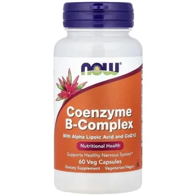 Вітамінно-мінеральний комплекс Now Foods Коензим В-Комплексу, Co-Enzyme B-Complex, 60 вегетаріанських капс (NF0406)