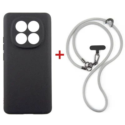 Чохол до мобільного телефона Dengos Case + Cross-body Strap Xiaomi Redmi Note 15 Black+Grey (DG-KM-CCRB-33)