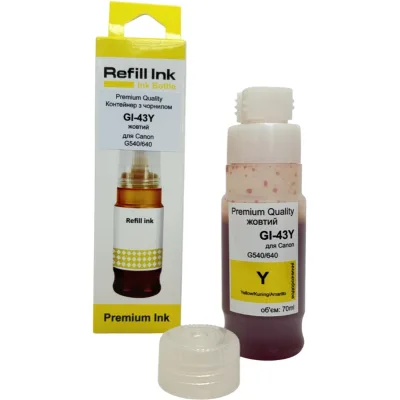 Чорнило Premium Quality Canon GI-43 70мл Yellow 4689C001 (70264932)
