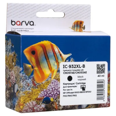 Картридж Barva HP 932XL (CN053AE/CN057AE) 1000 c, Black (IC-932XL-B)