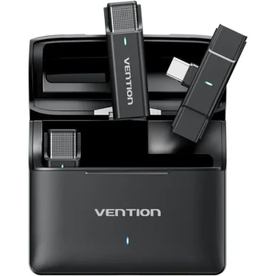 Мікрофон Vention USB-C 2-Pack Wireless Lavalier with Charging Case (NCAB0)