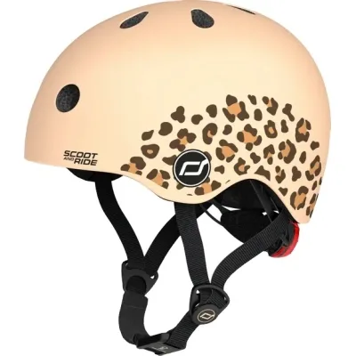 Шолом Scoot&Ride 45-51см , леопард, з ліхтариком (SR-181206-LEOPARD)