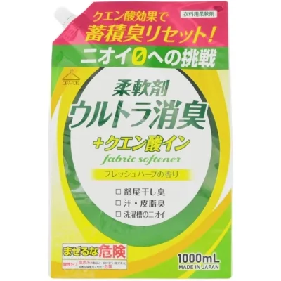 Кондиціонер для білизни Rocket Soap Fabric Softener with Citric Acid З лимонною кислотою Змінний блок 1 л (4903367093943)