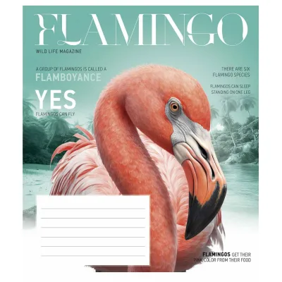 Зошит Школярик Fauna magazine 18 аркушів клітинка (018-3428K)