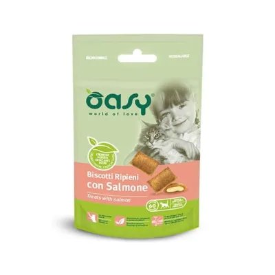 Ласощі для котів OASY TREATS з лососем 60 г (8053017343181)