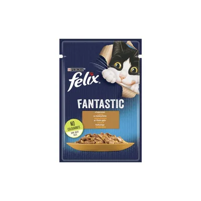 Вологий корм для кішок Purina Felix Fantastic з індичкою в желе 85 г (7613039832516) (упаковка 26 шт)