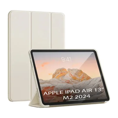 Чохол до планшета BeCover Tri Fold Soft TPU Silicone Apple iPad Air 13" M2/M3 (2024/2025) Beige (711740)
