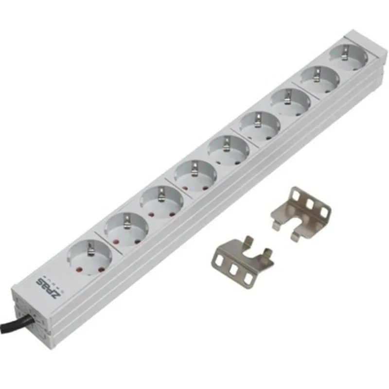 Силовий блок 19" 1U, 9хShuko, вилка С14 Zpas (W-LZ30-09-SU-000-K)