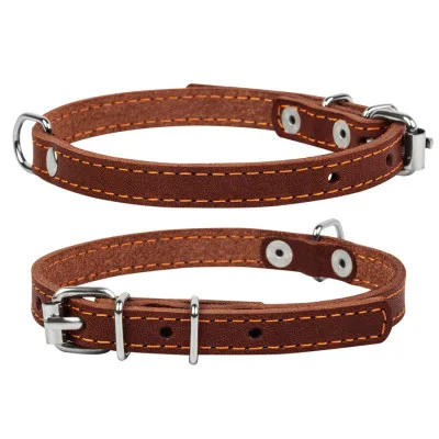 Нашийник для тварин Collar одинарний Ш 12 мм Д 24-32 см коричневий (00166)