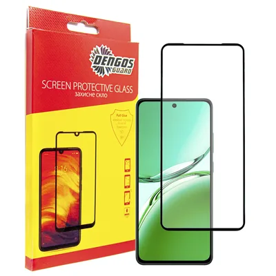 Скло захисне Dengos Full Glue OPPO Reno 12F 4G (black) (TGFG-374)