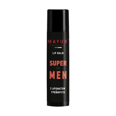 Бальзам для губ Mayur Super For Men Для чоловіків З ароматом грейпфрута 5 г (4820230955309)