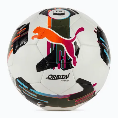 М'яч футбольний Puma Orbita 4 HYB (FIFA Basic) 084326-01 білий, чорний, болотний 5 (4067981499212)