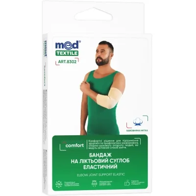 Бандаж MedTextile МТ Бандаж на ліктьовий суглоб еластичний, розмір Mшт (7640162324434)