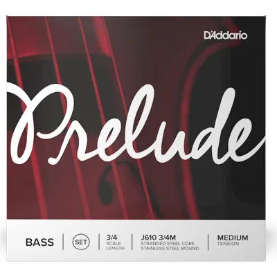 Струни для контрабаса D'Addario Prelude Bass String Set 3/4 Scale Medium Tension (J610 3/4M)
