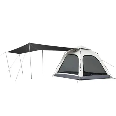 Намет Naturehike чотиримісний із тентом автоматичний Ango CNK2550WS010, сірий (6975641888123)
