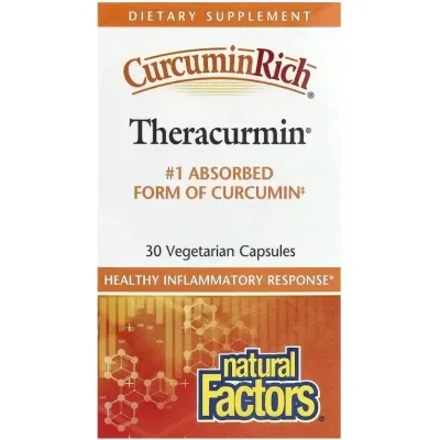 Трави Natural Factors Екстракт куркуміну, теракурмін, 30 мг, CurcuminRich, Theracurmin, 30 (NFS-04542)