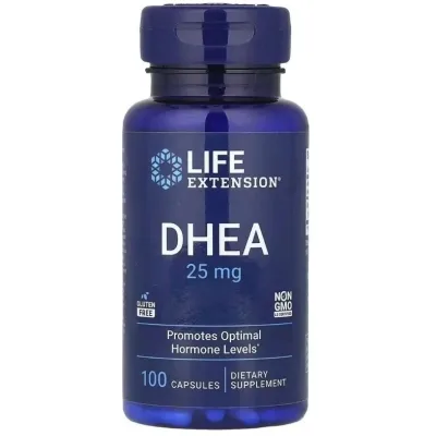 Вітамінно-мінеральний комплекс Life Extension Дегідроепіандростерон, 25 мг, DHEA, 100 капсул (LEX-33510)