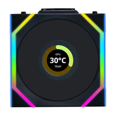 Кулер до корпусу Lian Li UNI Fan SL WIRELESS LCD 120-1, Black (G99.12SLLCD1W1B.00)