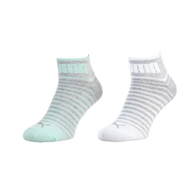 Шкарпетки Puma Unisex Quarter 2P 101002001-025 сірий, білий, ментоловий 39-42 (8718824798554)