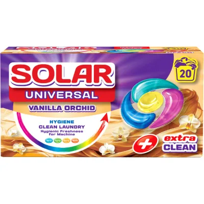 Капсули для прання Solar Household Universal Vanilla Orchid 20 шт. (4820269930261)
